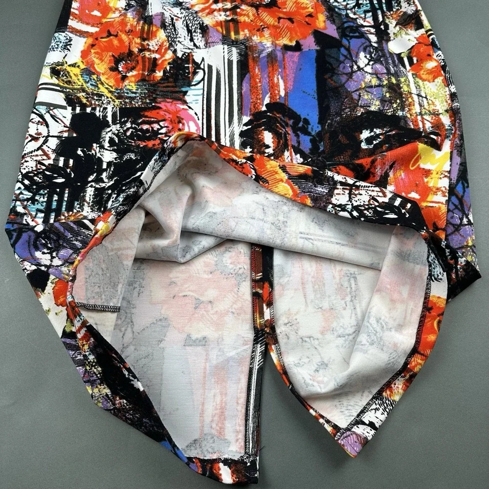 Grace Elements Stretch Retro Core Printed High Waist Skirt Size‎ XL Women's EUC